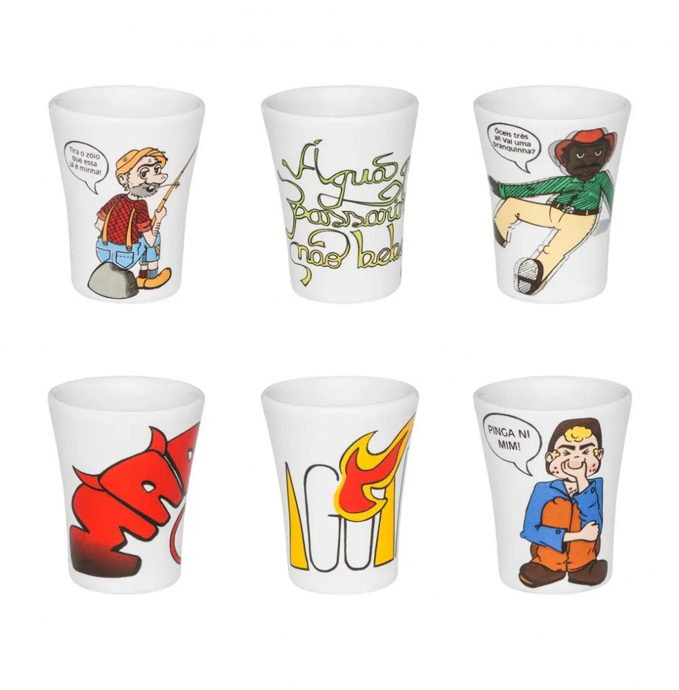 Conjunto Copos 60ml Cachaça 6 Peças